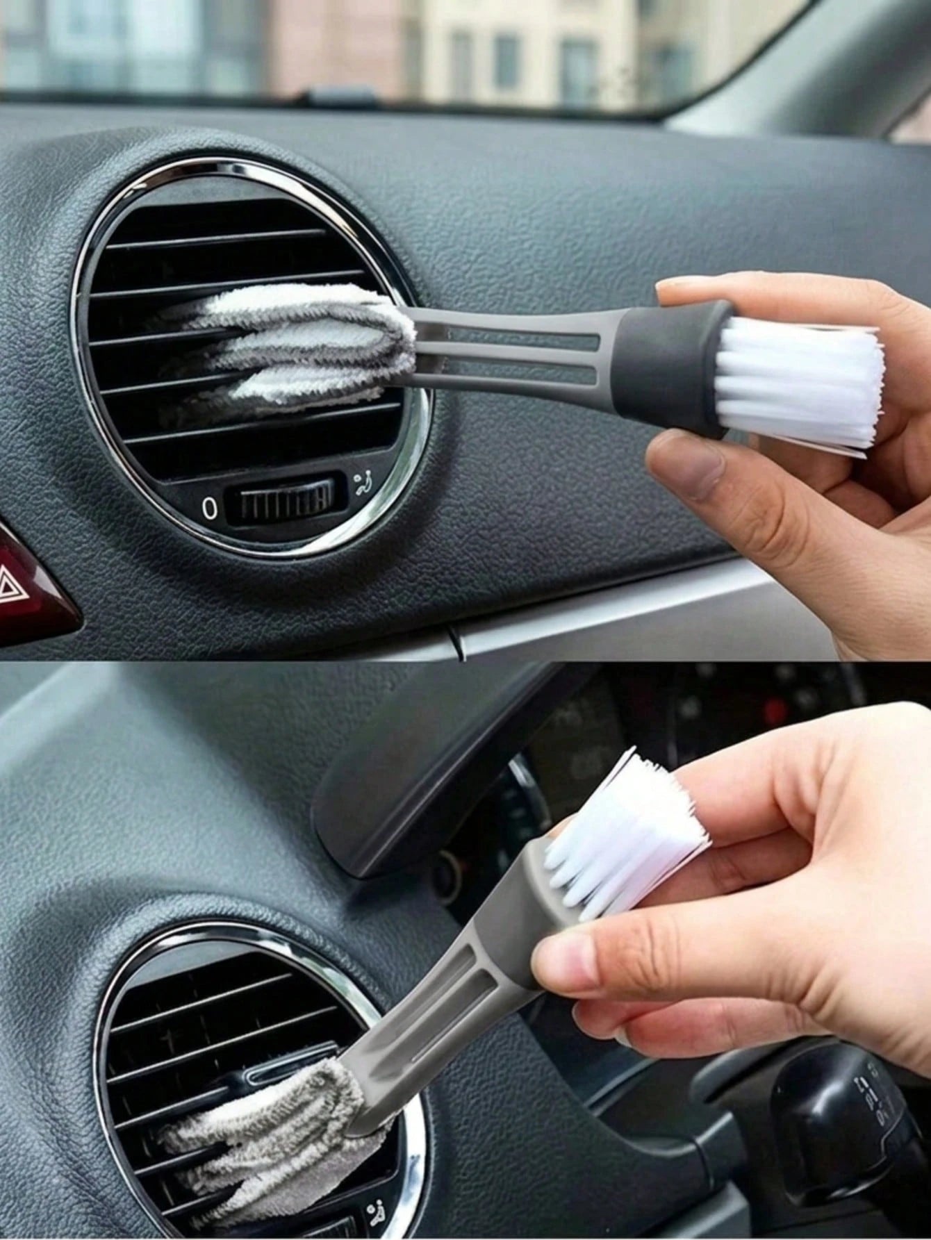 1Pc/2Pcs Car Air Vent Cleaning Brush- Soft Bristle Interior Duster, Car Interior Cleaning Tool, Auto Accessories, Car Detailing