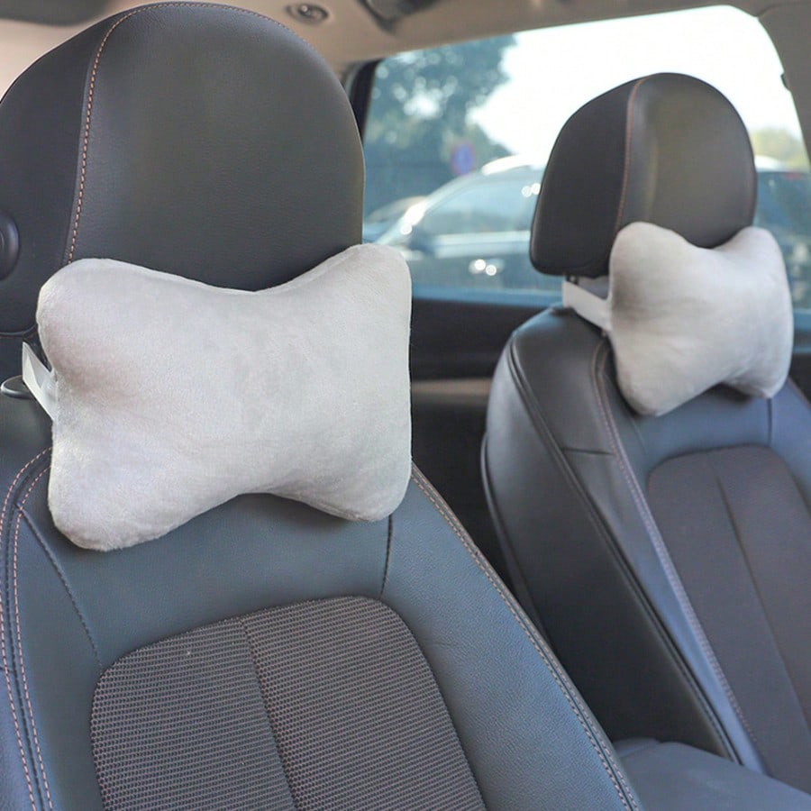 1pc/2pcs Car Headrest, Car Neck Protection Pillow, Car Headrest, Cervical Pillow, Neck Cushion, Car Interior Products Suitable For Driving, Home, Office Seats, Relieve Neck Pain And Pressure Car Pillo