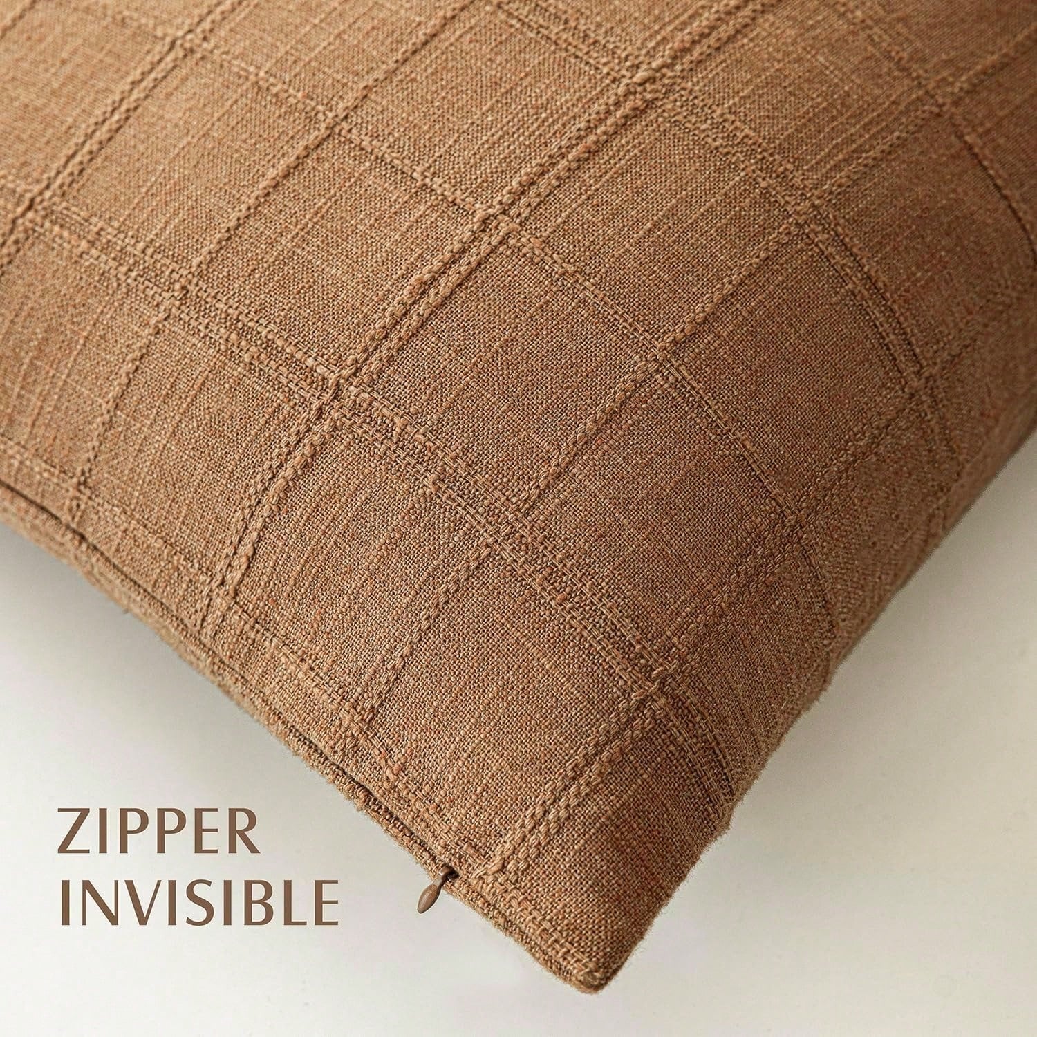 1pc/2pcs (Pillow Cover Only, No Filling) Classic Plaid Throw Pillow Cover, Fashionable Minimalist 3D Grid Style Vintage Texture Cushion Cover, Suitable For Home Sofa, Bedroom, Decoration, Gift, Party