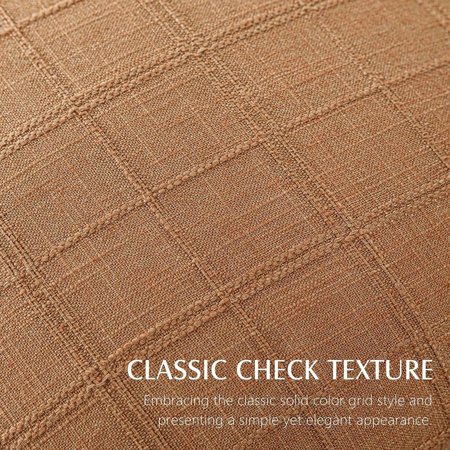 1pc/2pcs (Pillow Cover Only, No Filling) Classic Plaid Throw Pillow Cover, Fashionable Minimalist 3D Grid Style Vintage Texture Cushion Cover, Suitable For Home Sofa, Bedroom, Decoration, Gift, Party