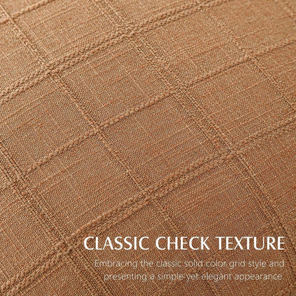 1pc/2pcs (Pillow Cover Only, No Filling) Classic Plaid Throw Pillow Cover, Fashionable Minimalist 3D Grid Style Vintage Texture Cushion Cover, Suitable For Home Sofa, Bedroom, Decoration, Gift, Party