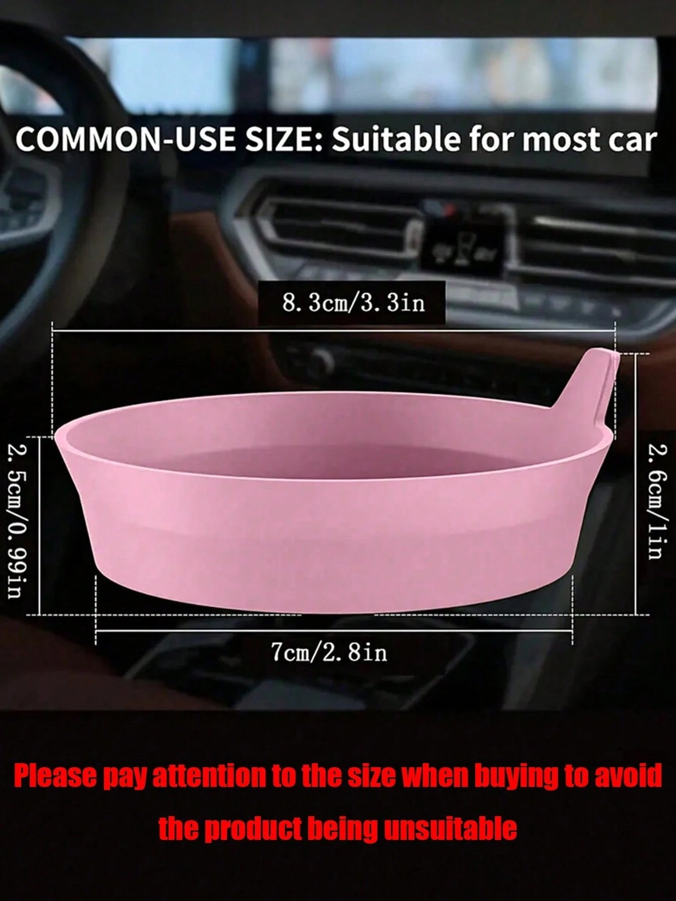 1pc/2pcs Silicone Car Cup Holders, Universal Anti-Slip Embedded Car Interior Accessories- Car Cup Holder Insert Coaster