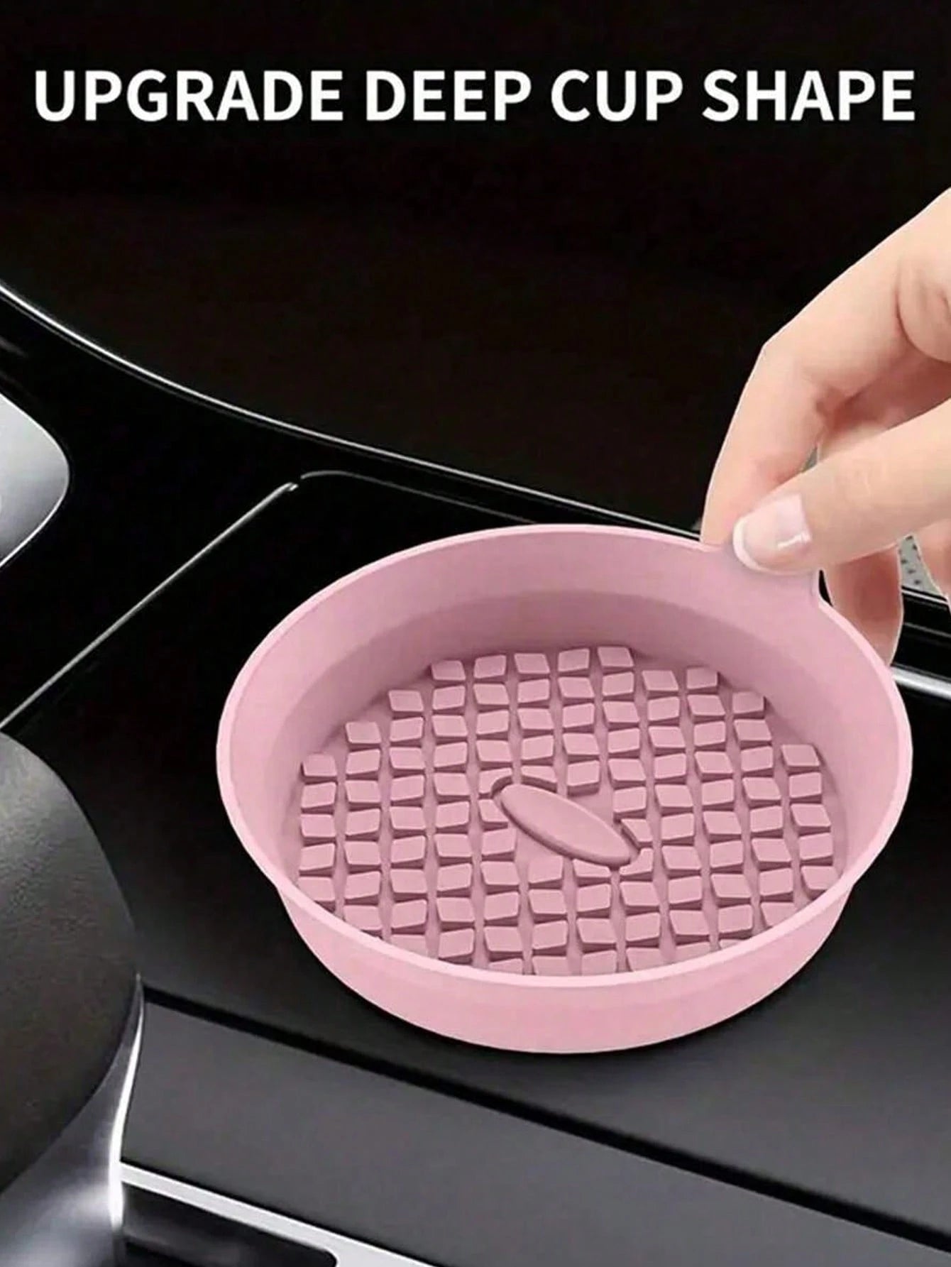 1pc/2pcs Silicone Car Cup Holders, Universal Anti-Slip Embedded Car Interior Accessories- Car Cup Holder Insert Coaster