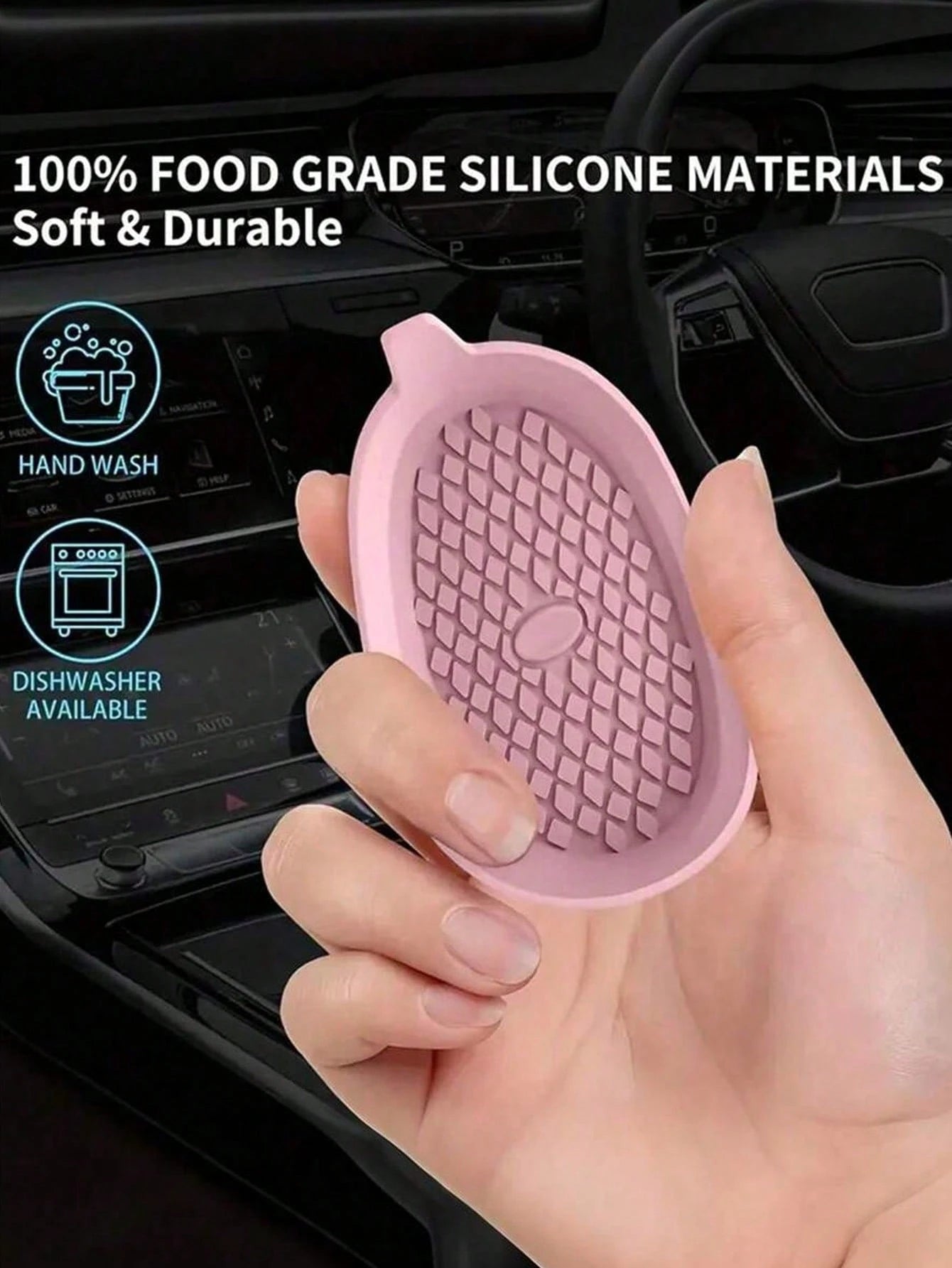 1pc/2pcs Silicone Car Cup Holders, Universal Anti-Slip Embedded Car Interior Accessories- Car Cup Holder Insert Coaster