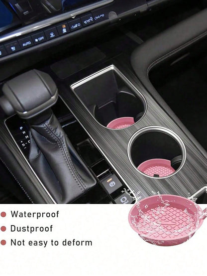 1pc/2pcs Silicone Car Cup Holders, Universal Anti-Slip Embedded Car Interior Accessories- Car Cup Holder Insert Coaster
