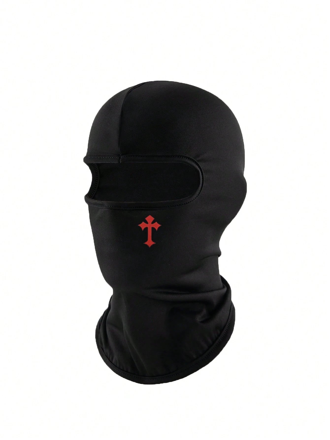 1pc/2pcs Unisex Solid Color Printed Balaclava Hat Set, Single Hole Full Face Mask Headwear For Cycling, Suitable For Daily Wear And Outdoor Activities