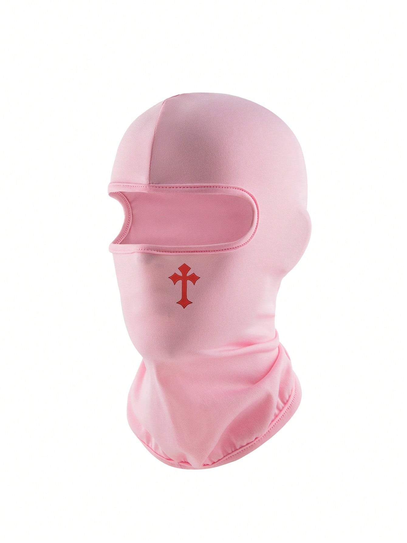 1pc/2pcs Unisex Solid Color Printed Balaclava Hat Set, Single Hole Full Face Mask Headwear For Cycling, Suitable For Daily Wear And Outdoor Activities