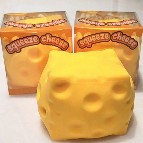 1pc, 5cm Soft Square Cheese Stress Squeeze Toy, Slow Rebound Squeeze Toy, Perfect Gift For Halloween, Christmas, Boys And Girls, Suitable For Games And Parties, Can Be Used As Gift Or Party Favor, Gra