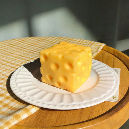 1pc, 5cm Soft Square Cheese Stress Squeeze Toy, Slow Rebound Squeeze Toy, Perfect Gift For Halloween, Christmas, Boys And Girls, Suitable For Games And Parties, Can Be Used As Gift Or Party Favor, Gra
