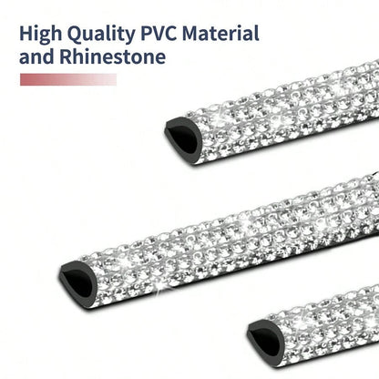 1pc/5pcs Car Diamond Inlaid Vent Decorative Strip, Diamond Studded Car Interior Air Vent U-Shaped Clip, Diamond Interior Decor. Suitable For Most Cars, Great For Daily Car Travel Decoration.