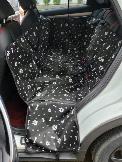 1pc 600D Oxford Cloth Printed Waterproof Anti-Dirty Wear-Resistant Car Rear Pet Seat Cover, Pet Friendly