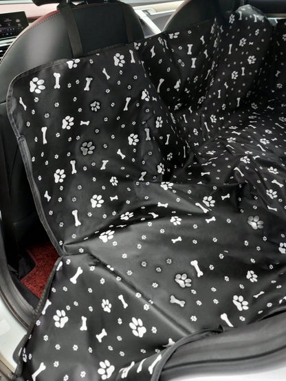 1pc 600D Oxford Cloth Printed Waterproof Anti-Dirty Wear-Resistant Car Rear Pet Seat Cover, Pet Friendly
