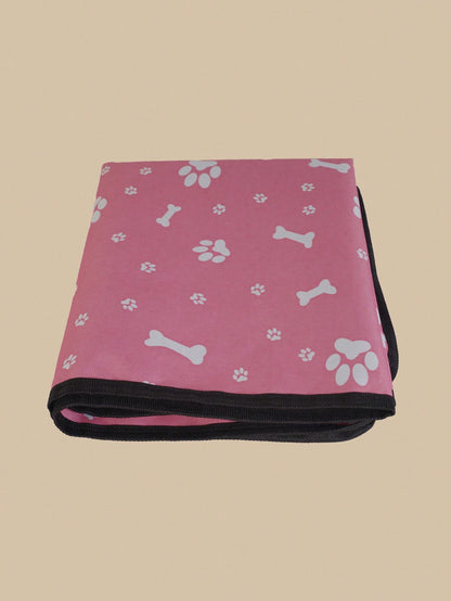 1pc 600D Oxford Fabric Patterned Double-Layer Anti-Dirt Wear-Resistant Car Passenger Seat Pet Mat