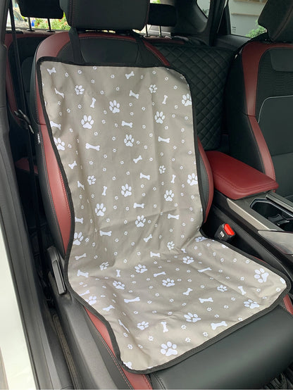 1pc 600D Oxford Fabric Patterned Double-Layer Anti-Dirt Wear-Resistant Car Passenger Seat Pet Mat