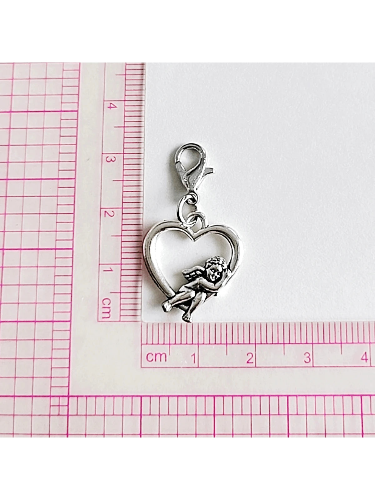 1pc Alloy Heart Shape Spring Clasp Zipper Pull Pendant Keychain Bag Accessory Cute Style For Daily Use Keychain Accessories Small Gift