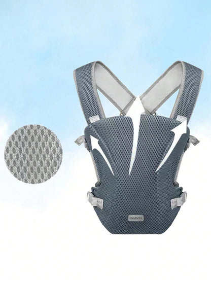 1pc Baby Mesh Backpack Carrier, Cross-Back Design, Adjustable Pressure-Relieving Shoulder Straps, Breathable Mesh For Ventilation, Lightweight Convenient Carrying Solution For Infants & Toddlers