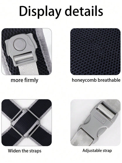 1pc Baby Mesh Backpack Carrier, Cross-Back Design, Adjustable Pressure-Relieving Shoulder Straps, Breathable Mesh For Ventilation, Lightweight Convenient Carrying Solution For Infants & Toddlers