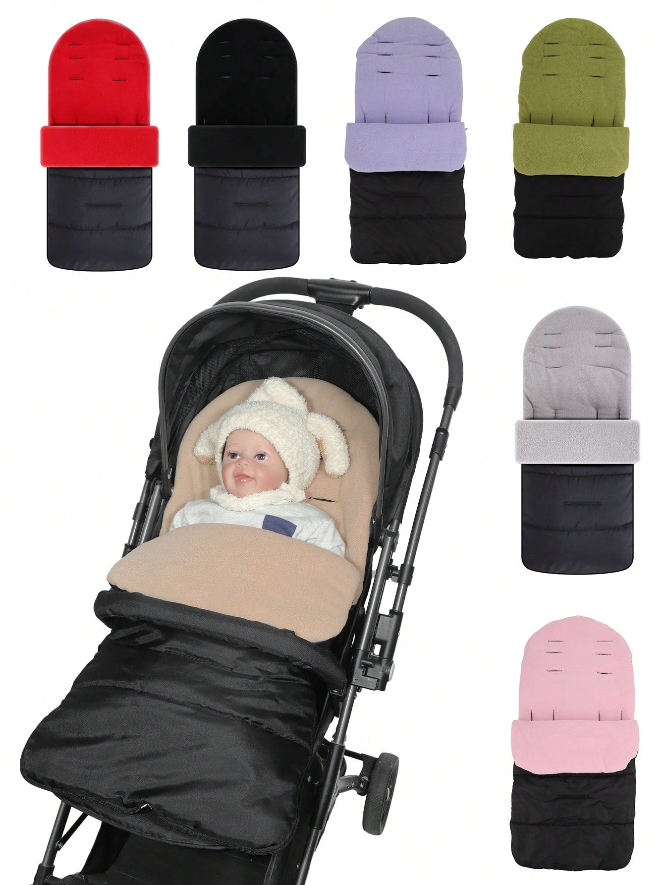 1pc Baby Stroller Foot Cover, Winter Essential, Warm & Comfortable Design, Easy Installation, Provides Cozy Protection, Best Gift Choice
