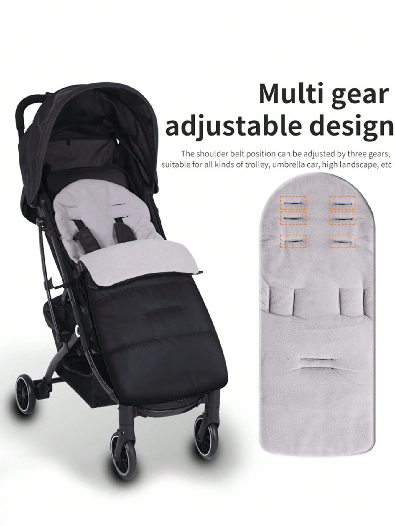 1pc Baby Stroller Foot Cover, Winter Essential, Warm & Comfortable Design, Easy Installation, Provides Cozy Protection, Best Gift Choice