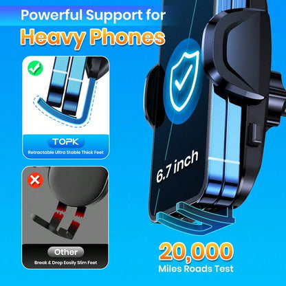 1pc Black ABS Multi-Function Universal Car Phone Holder, Car Air Vent Phone Mount, Navigation Phone Holder