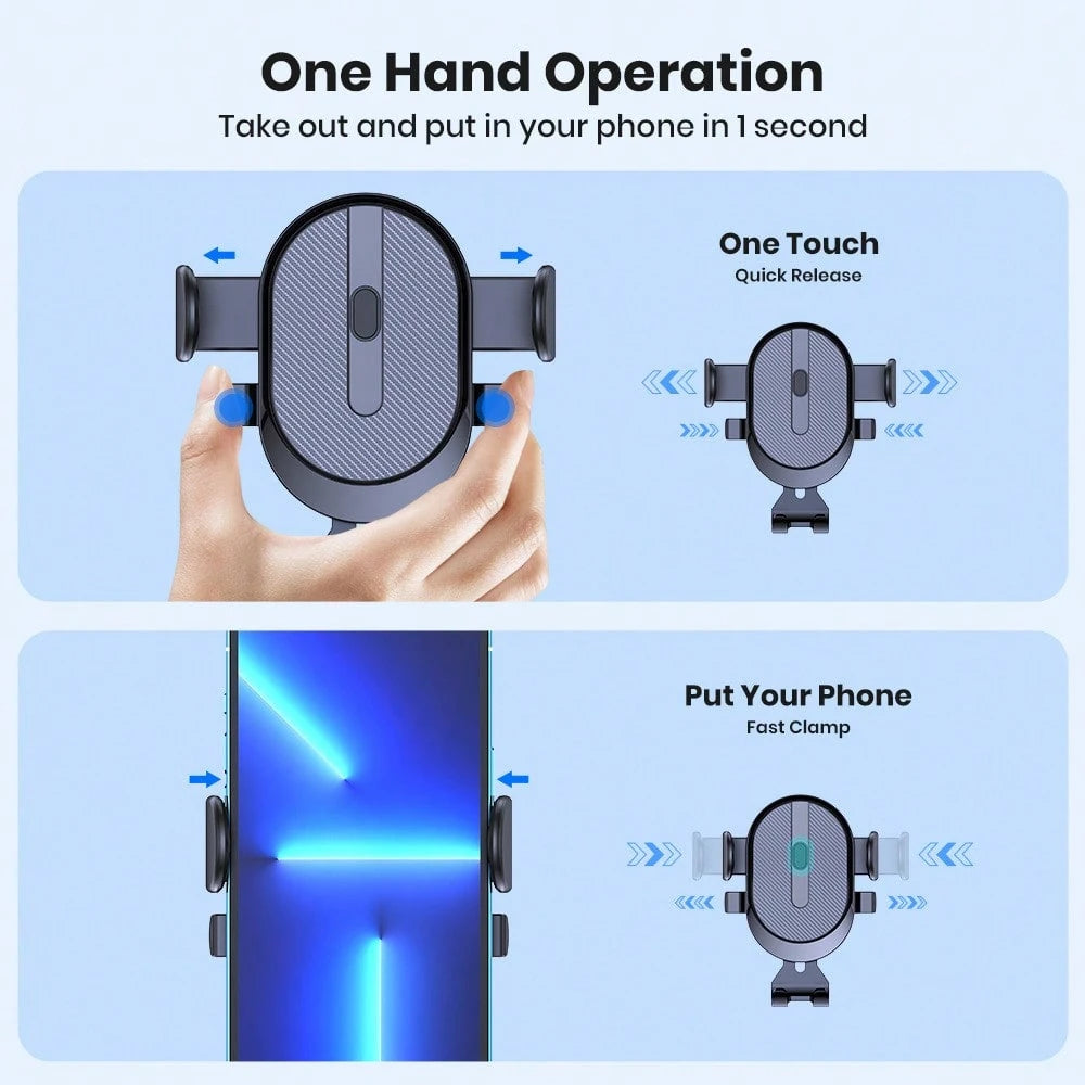 1pc Black ABS Multi-Function Universal Car Phone Holder, Car Air Vent Phone Mount, Navigation Phone Holder