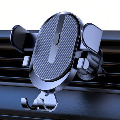 1pc Black ABS Multi-Function Universal Car Phone Holder, Car Air Vent Phone Mount, Navigation Phone Holder