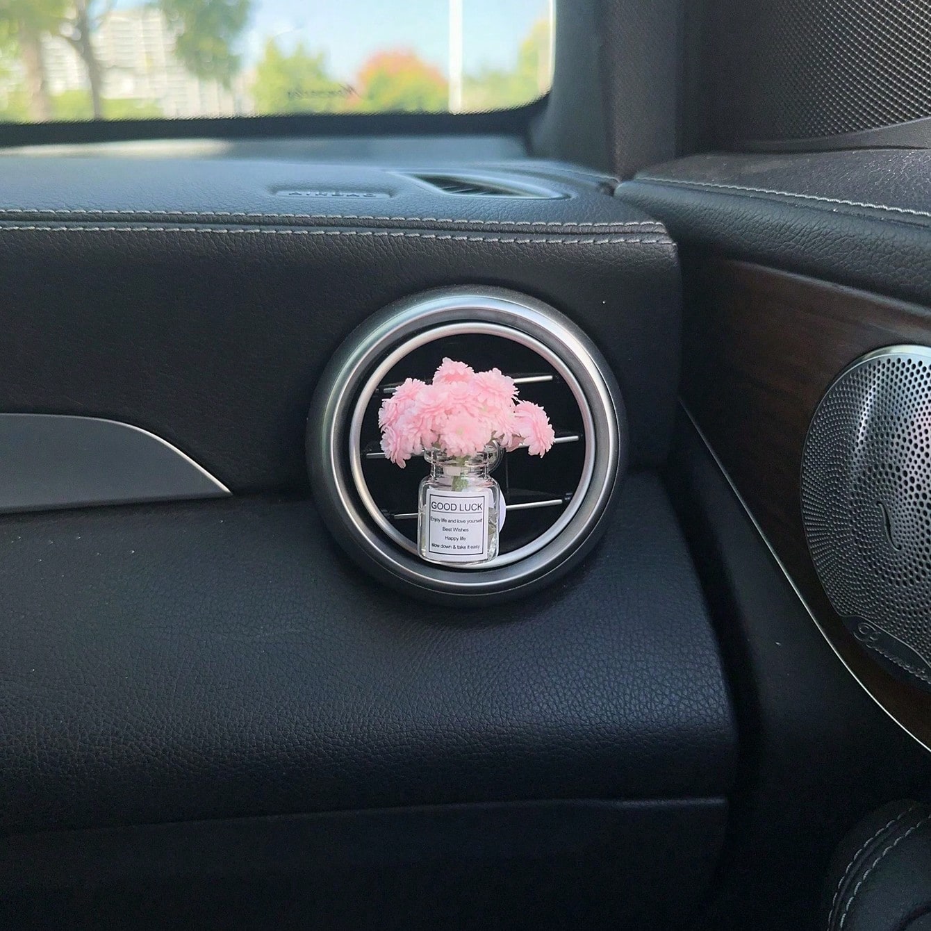 1pc Car Air Vent Clip Decor, Creative Galaxy Stars & Flower Fresh Air Conditioning Outlet Decoration