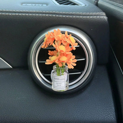 1pc Car Air Vent Clip Decor, Creative Galaxy Stars & Flower Fresh Air Conditioning Outlet Decoration