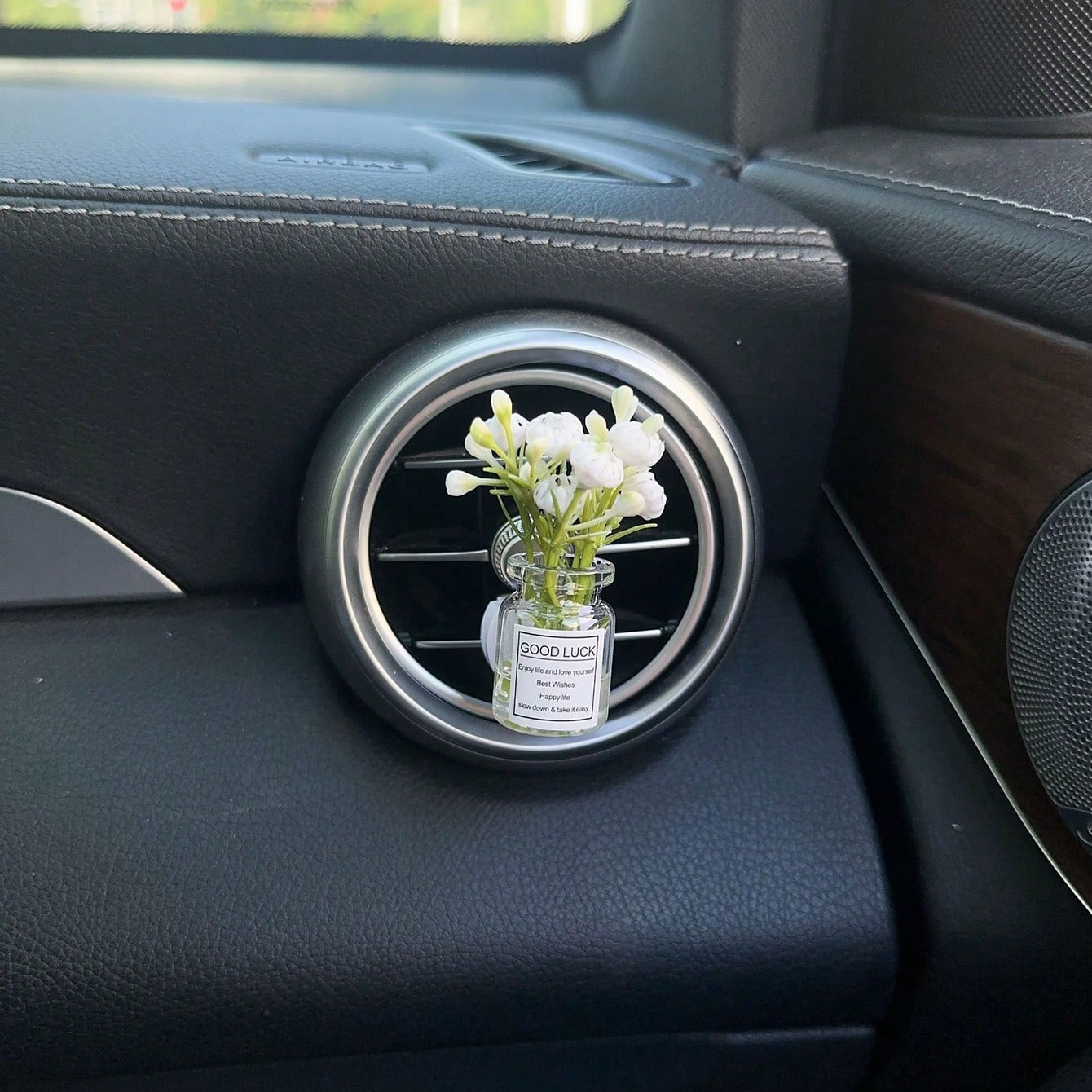 1pc Car Air Vent Clip Decor, Creative Galaxy Stars & Flower Fresh Air Conditioning Outlet Decoration