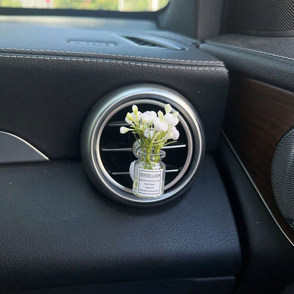 1pc Car Air Vent Clip Decor, Creative Galaxy Stars & Flower Fresh Air Conditioning Outlet Decoration