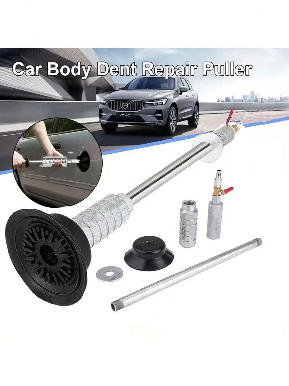 1pc Car Dent Puller Air Pneumatic Dent Puller Tools For Car Dent Repair, Auto Body Repair Suction Cup Slide Hammer Tool Kit Hand Tools With Accessories