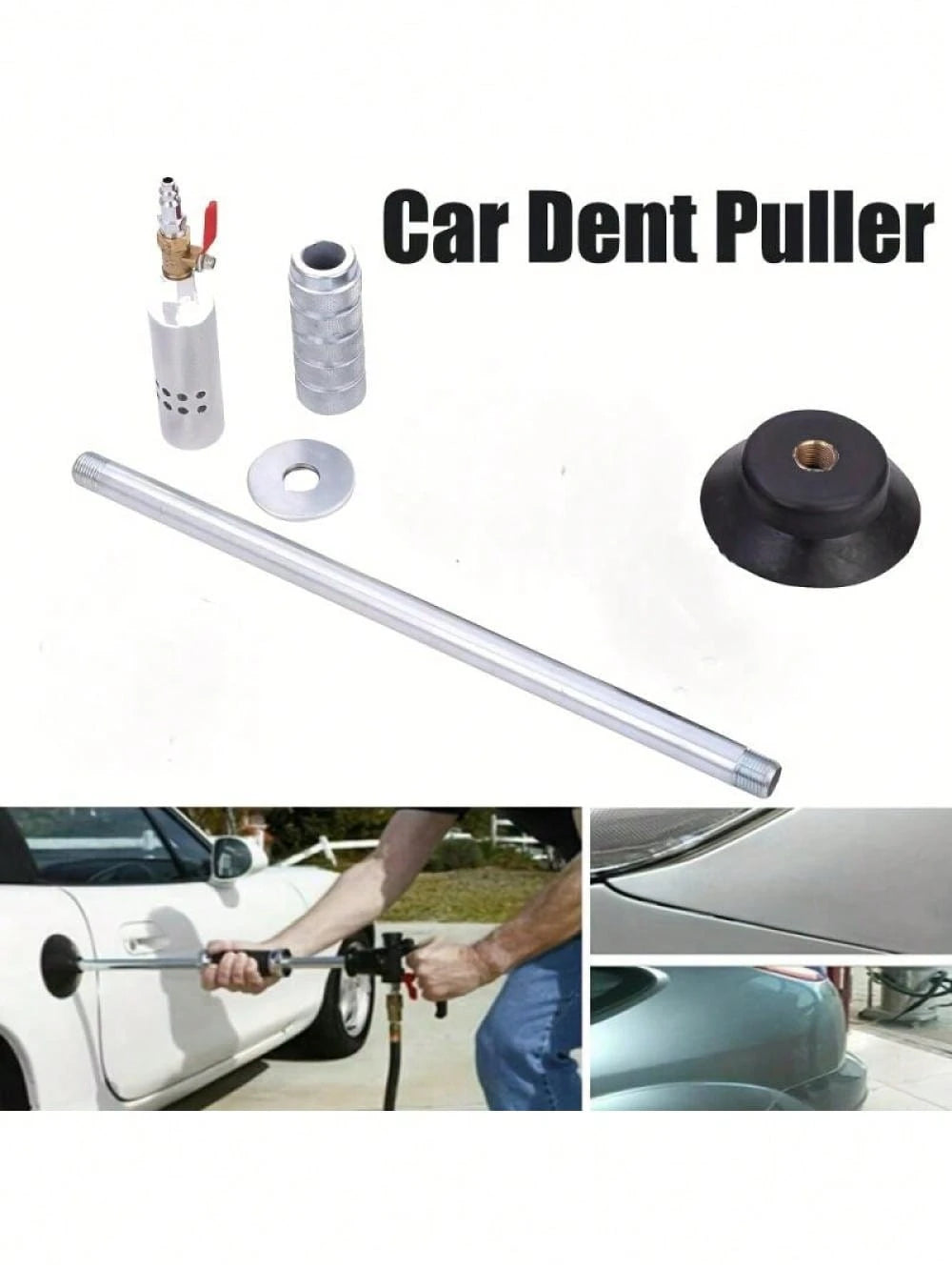1pc Car Dent Puller Air Pneumatic Dent Puller Tools For Car Dent Repair, Auto Body Repair Suction Cup Slide Hammer Tool Kit Hand Tools With Accessories