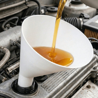 1PC Car Eccentric Fuel Funnel, Car Oil Funnel
