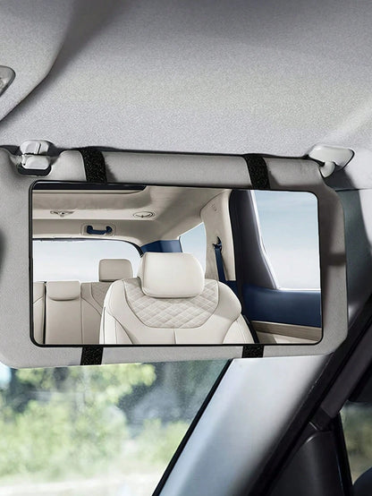 1pc Car Makeup Mirror, Sun Visor Makeup Mirror, Car Rearview Mirror, Ultra-Thin Strap, Elastic Band, High-Definition Makeup Mirror, Women's Car Accessories, Automotive Parts (This Product Is A Non-Ill