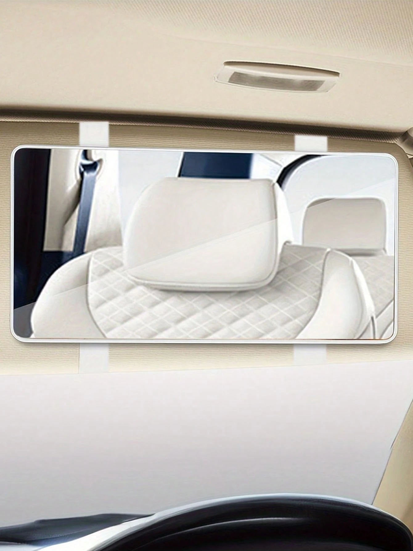 1pc Car Makeup Mirror, Sun Visor Makeup Mirror, Car Rearview Mirror, Ultra-Thin Strap, Elastic Band, High-Definition Makeup Mirror, Women's Car Accessories, Automotive Parts (This Product Is A Non-Ill