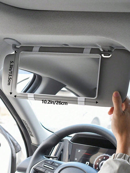 1pc Car Makeup Mirror, Sun Visor Makeup Mirror, Car Rearview Mirror, Ultra-Thin Strap, Elastic Band, High-Definition Makeup Mirror, Women's Car Accessories, Automotive Parts (This Product Is A Non-Ill