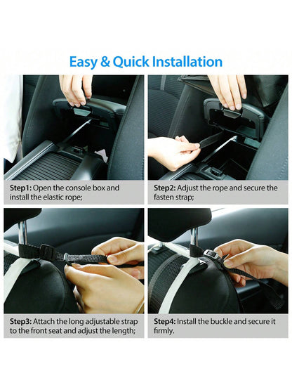 1Pc Car Net Pocket Handbag Holder Car Storage Netting Pouch Seat Side Storage Mesh Organizers Bag For Purse Phone Documents Barrier Pets Kids At Backseat