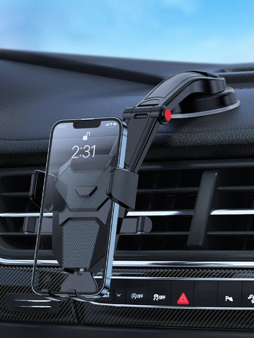 1pc Car Phone Holder, Adjustable Telescopic Suction Cup Photography Stand, Portable