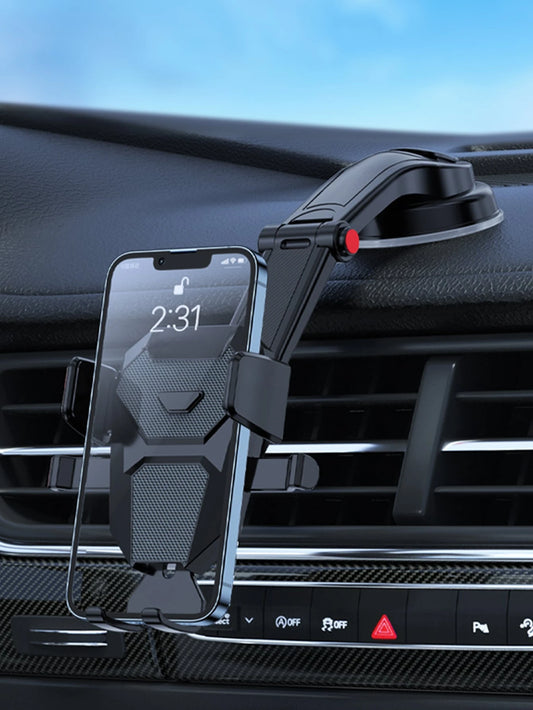 1pc Car Phone Holder, Adjustable Telescopic Suction Cup Photography Stand, Portable