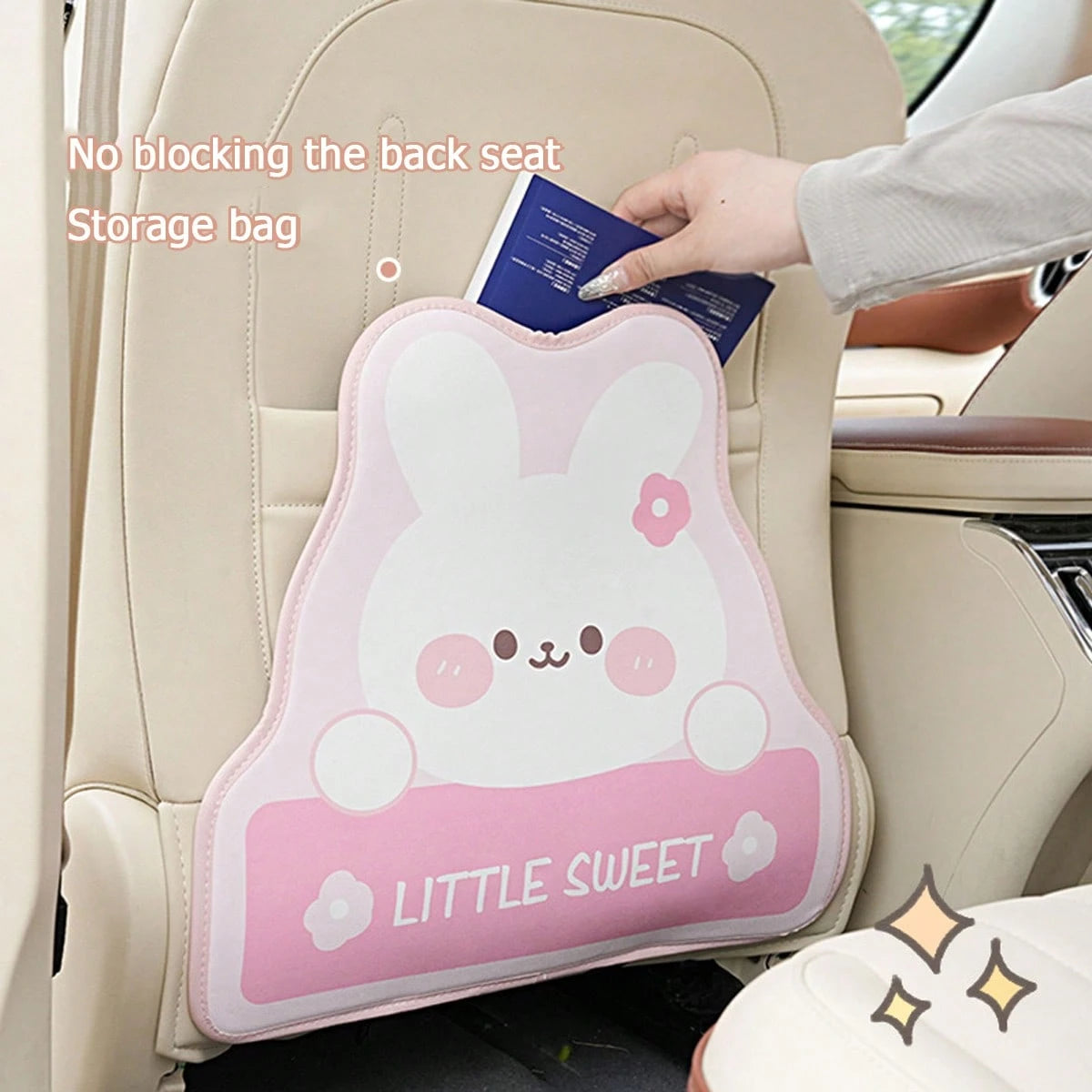 1pc Car Seat Kick Mat, Cute Tulip Car Rear Seat Protector Anti-Dirt Mat, Car Interior Accessories