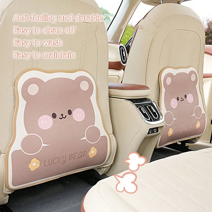 1pc Car Seat Kick Mat, Cute Tulip Car Rear Seat Protector Anti-Dirt Mat, Car Interior Accessories