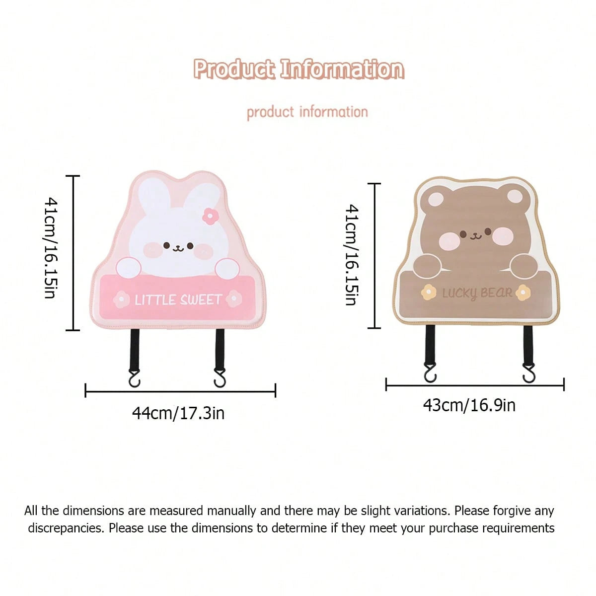 1pc Car Seat Kick Mat, Cute Tulip Car Rear Seat Protector Anti-Dirt Mat, Car Interior Accessories