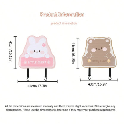 1pc Car Seat Kick Mat, Cute Tulip Car Rear Seat Protector Anti-Dirt Mat, Car Interior Accessories
