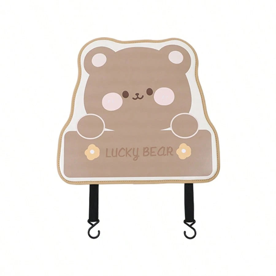 1pc Car Seat Kick Mat, Cute Tulip Car Rear Seat Protector Anti-Dirt Mat, Car Interior Accessories