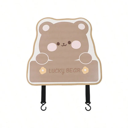 1pc Car Seat Kick Mat, Cute Tulip Car Rear Seat Protector Anti-Dirt Mat, Car Interior Accessories