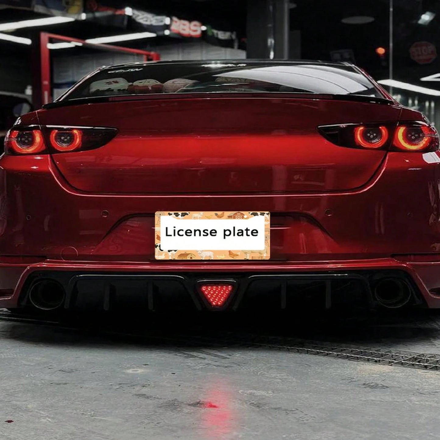 1PC Car Sticker Is For Decorative Purposes Only, A 2D Design Specifically For Male And Female License Plate Frames, Featuring Cute Farm Animal Designs, With Cow, Sheep, Chicken, And Duck Motifs. It Is
