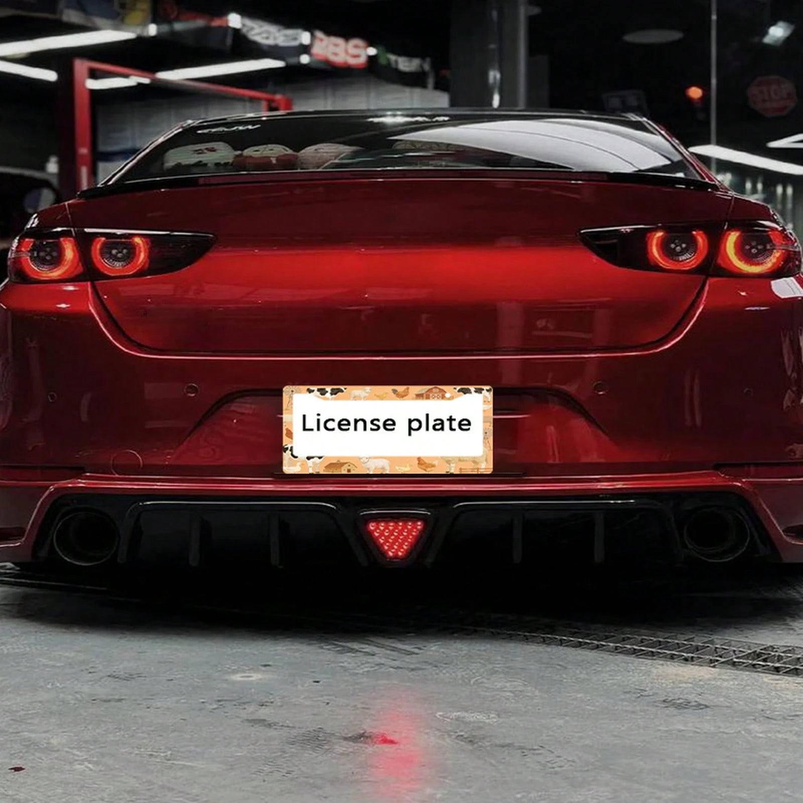 1PC Car Sticker Is For Decorative Purposes Only, A 2D Design Specifically For Male And Female License Plate Frames, Featuring Cute Farm Animal Designs, With Cow, Sheep, Chicken, And Duck Motifs. It Is