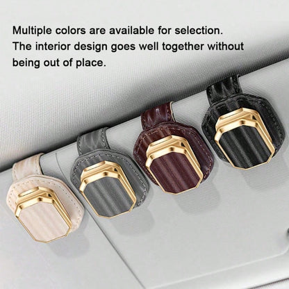 1pc Car Visor Glasses Holder Premium Design Unisex Car Interior Sun Visor Fashion Glasses Storage Clip