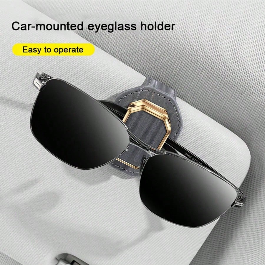 1pc Car Visor Glasses Holder Premium Design Unisex Car Interior Sun Visor Fashion Glasses Storage Clip
