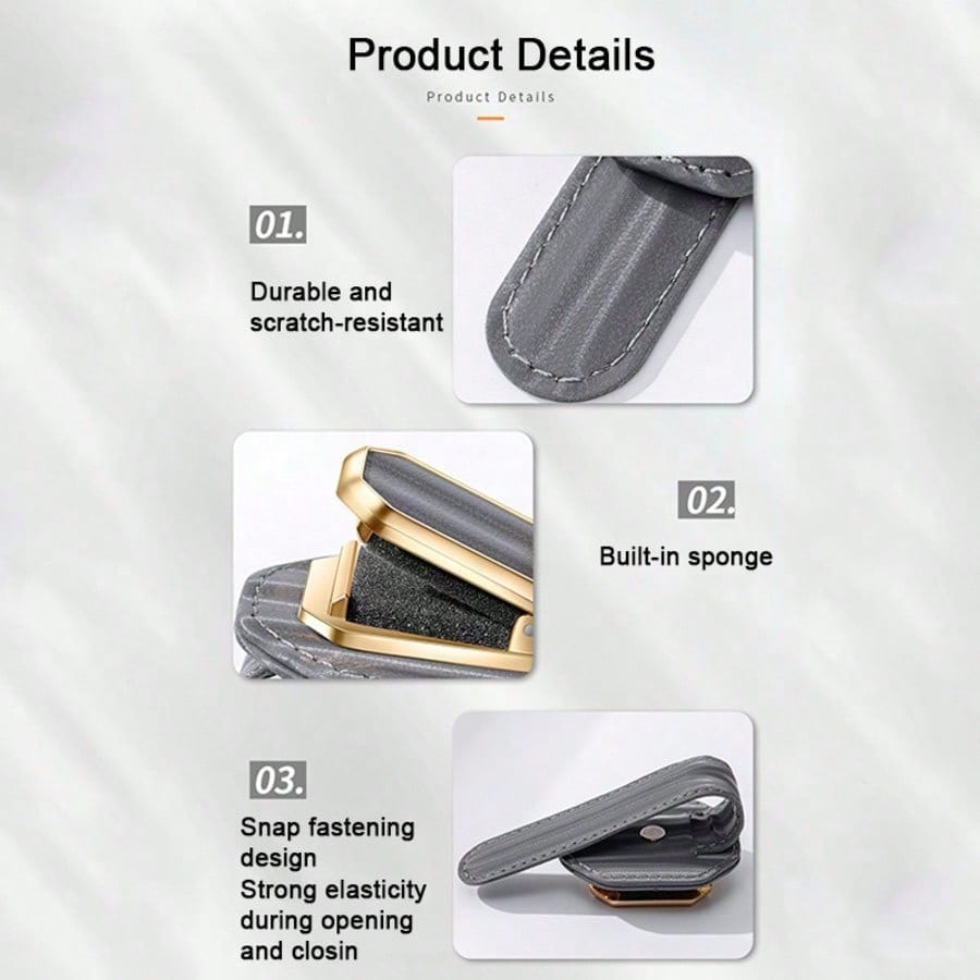 1pc Car Visor Glasses Holder Premium Design Unisex Car Interior Sun Visor Fashion Glasses Storage Clip